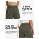 thumbnail image 3 of Pantalones de trabajo de pierna ancha Libin Army Green para mujer, talla L, 3 of 7