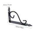 thumbnail image 4 of STRANDCHIC 2Pcs Shelf Bracket Utility Iron Black Wall Mount Living Room, 4 of 6