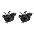 thumbnail image 3 of Decodeary Feather Mesh Headband With Clip Stand Out In Crowd With Elegant Headpiece black 2Set, 3 of 6