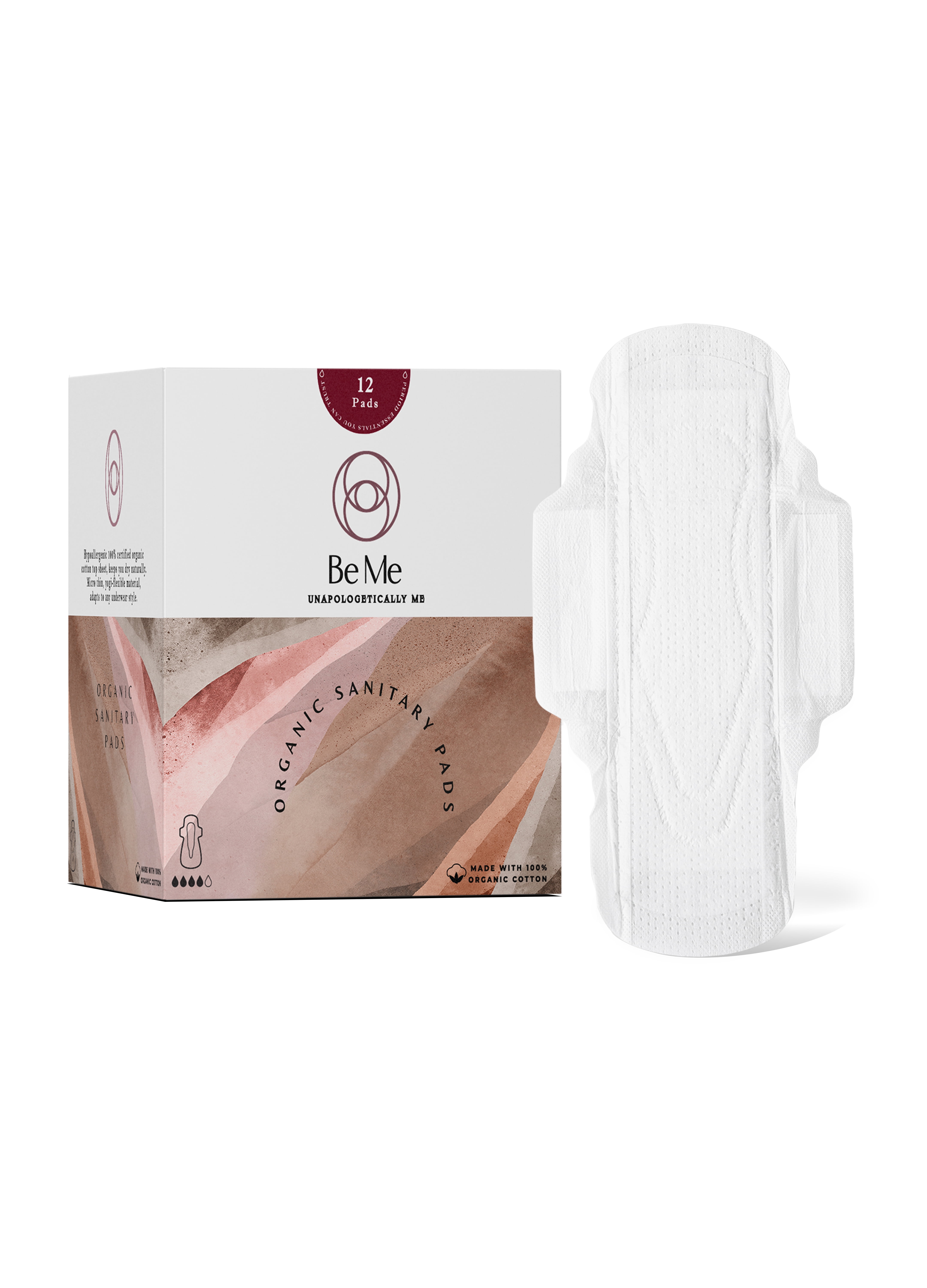 Be Me Sanitary Pads for Women Flow Wise With Brown Disposal