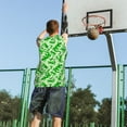 thumbnail image 5 of Naloa Green Lizard Basketball Jersey Reversible Men's Mesh Athletic Sports Shirts Training Practice S-4XLMedium, 5 of 6