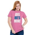 thumbnail image 3 of Aye He's Mine Boyfriend Girlfriend Women's Plus Size Graphic Tee Brisco Brands 2X, 3 of 5