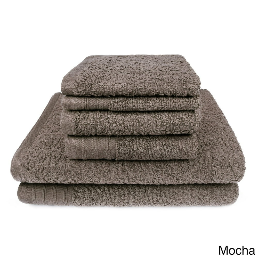 Kaufman Zero Twist Jacquard 6Piece Bath Towel Set 052830MOC Walmart