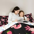 thumbnail image 4 of Feelyou Funny Pink Axolotl Bedding Comforter Set 7pcs, Kawaii Strawberry King Bedding Sets, Teens Kids Boys Girls Reversible Bed Sheets, Breathable Home Decor, 4 of 8