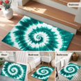 thumbnail image 5 of 2x3 Ft Entryway Area Rug, Turquoise Ombre Kitchen Rug Runner Washable Floor Mat, Country Watercolor Ethnic Tribal Tie Dye Non Slip Indoor Door Mat Throw Carpet for Bathroom Living Room Bedroom, 5 of 8