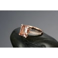 thumbnail image 4 of 1.50 Carat Morganite and Diamond Halo Engagement Ring in Rose Gold, 4 of 4