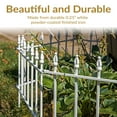 thumbnail image 5 of Sunnydaze Roman 18" x 22" White Iron Decorative Garden Fence Panels (20 Count), 5 of 17