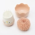 thumbnail image 3 of Eggshell Chicken Cleaning Brush, Cute Cartoon Kitchen Cleaning Scrubbers, Detachable Handle and Fiber Ball, Multipurpose Dish Pot Washing Tool, 3 of 7