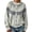 04#Gray, variant on Women's Fair Isle Crew Neck Cardigan Sweater Button Down Snowflake Pattern Soft Knit Jacket Color Block Outerwear for Fall Winter