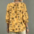 thumbnail image 5 of Polka Dot Lace Up Blouse Boho Tops V Neck Casual Vacation Clothes Beach Vacation Clothes, 5 of 5
