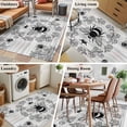 thumbnail image 5 of Area Rug for Living Room, Vintage Bees Crowns Non-Slip Indoor Large Carpet for Bedroom/Dining Room, Retro Leaves Rings Gray Wooden Washable Low-Profile Rectangle Floor Mat Runner Rugs - 2.7 x 5 Ft, 5 of 8