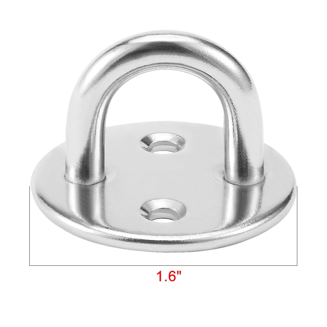 6pcs 304 5mm épaisseur Forme Oval Platine à œil Plaque Anneau