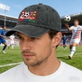 thumbnail image 5 of YiFudd USA CAN MEX Host Country Soccer Fan Cap, Lightweight Soccer Supporter Headwear, Adjustable Baseball Hat for Men&Women,Black, 5 of 6