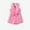 Pink, variant on Barbie Girls Fashion Romper Pink Cotton Bowknot Belted Button Sleeveless Outfits Gifts Sizes 3-10