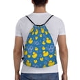 thumbnail image 2 of Drawstring Backpack - Rubber Duck Splash Proof Small Drawstring Gym Bag for Women Men, Cinch Sports String Bag Backpack for Travel Swimming Beach, 2 of 8