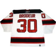 Martin Brodeur Autographed White Reebok Authentic NJ Devils Jersey