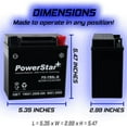 thumbnail image 5 of APRILIA RS 125 2009,07-06, and 2002-97 Models Replacement Battery By PowerStar, 5 of 8