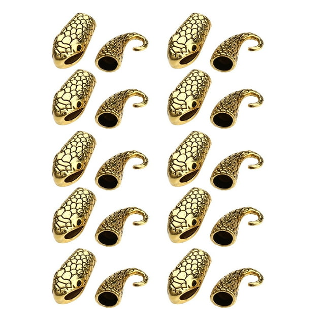 10 Pairs Crafts Snake Head And Tail Alloy Jewelry Findings Toggle Clasps for Jewelry Making