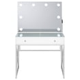 thumbnail image 5 of Eliza Vanity Set with Lighting & Stool White and Chrome, 5 of 17