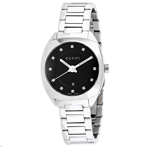 Gucci GG2570 Black Dial Stainless Steel 