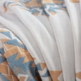 thumbnail image 5 of Chezmoi Collection 100% Cotton King Size Throw Blanket for Bed Sofa Couch, Boho Geometric Jacquard Woven Lightweight 4-Layer Reversible Cotton Thin Blanket, Multi-Color Natural Orange Blue 106x94, 5 of 10