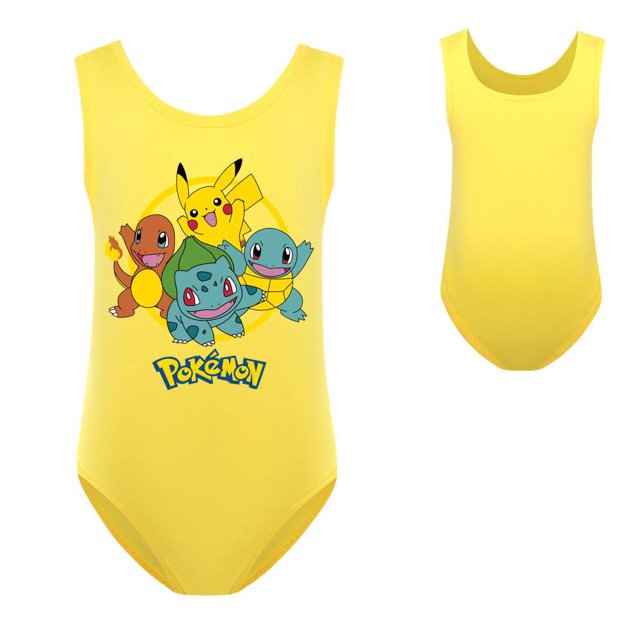 Pokemon Girls Swimsuit Anime Character Pikachu Children Girls Cartoon Swimsuit