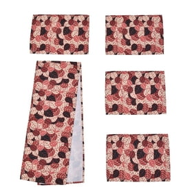 Shop LC Homesmart Leaves PatternPolyester, Cotton & Rayon Set of 4 Placemat & Table Runner Fade & Wrinkle Resistant