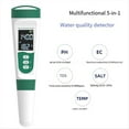 thumbnail image 3 of 5 in 1 TDS Meter PH Tester PH/TDS/EC/Salt/Temp Tester IP65 Waterproof PPM Meter Water Tester for Drinking Water, 3 of 7