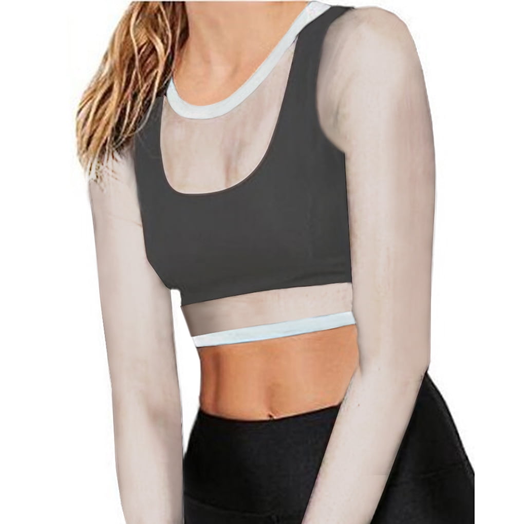 black sheer crop top short sleeve