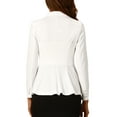 thumbnail image 3 of INSPIRE CHIC Women's Business Casual Blazer Single Button Work Peplum Blazer, 3 of 5