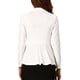 thumbnail image 3 of BLAZER PEPLUM CHIC INSPIRADOR PARA MUJER, BLAZER DE NEGOCIO CASUAL CON UN SOLO BOTÓN, BLANCO, TALLA L, 3 of 6