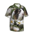thumbnail image 2 of Daiia Daisy Guinea Pig Hawaiian Shirt for Men Gentle Cotton Regular Short Sleeve Casual-3X-Large, 2 of 9