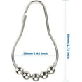 thumbnail image 2 of Amazer Rustproof Stainless Steel Shower Curtain Rings Hooks Set of 12 Polished Nickel, 2 of 9