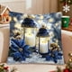 thumbnail image 1 of Uuiauoio Christmas Holiday Pillow Covers Linen Cushion Cases Santa Snowman Reindeer Pattern Decorative Throw Pillow for Sofa Bed Living Room Home Decor Festive Seasonal Accent, 1 of 6