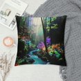 thumbnail image 2 of Orinice Trees Stream Graphic Decorative Cushion Throw Pillow Cover for Home Couch Living Room Bed Sofa Short Plush Pillow Covers 1PC 22x22in, 2 of 5