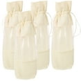 thumbnail image 4 of WHAMVOX  4 Pcs Bottle Bag Bags for Travel Burlap Wine Packaging Beige, 4 of 8