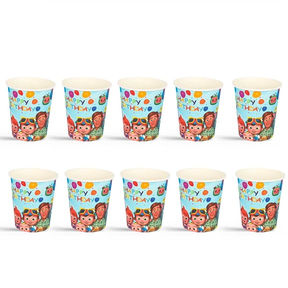CocoBaby Birthday Party Supplies Cups Tableware Disposable Paper Mouthwash Drinking Cups