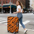 thumbnail image 5 of Stretch Luggage Cover XL(29-32in)– Elastic Travel Suitcase Protector with Handle Openings & Bottom Closure, Washable Polyester Spandex Suitcases Cover, Leopard Animal Print, 5 of 5