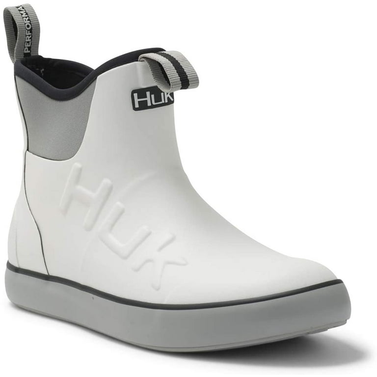 Huk Men's Rogue Wave White Size 11 High-Performance Fishing Ankle Boots 