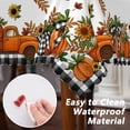 thumbnail image 5 of YIBAGA Fall Tablecloth, Thanksgiving Pumpkins ‌Trucks Buffalo Plaid Home Decor, 60 x 104 inch, Polyester, 5 of 5