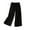 Black, variant on Casual Pants Women Fashion Solid Color Cotton Flax Elastic Long Pants Beach Leisure Trousers Cropped Pants