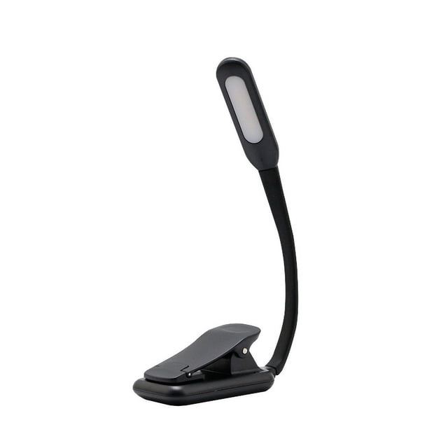 Lámpara de lectura, luz de lectura LED, lámpara de clip recargable por USB, cuello flexible de 360°, mini luz nocturna para leer en la cama, niño, Kindle, viajes, camping Rojo Verde
