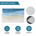 thumbnail image 6 of Haze Blue Summer Beach Placemats Set of 6, Nautical Coastal Beige Seaside Placemats for Dining Table, Place Mats for Kitchen Tabletop, Waterproof Wipeable Dining Table Mats Set, 6 of 9