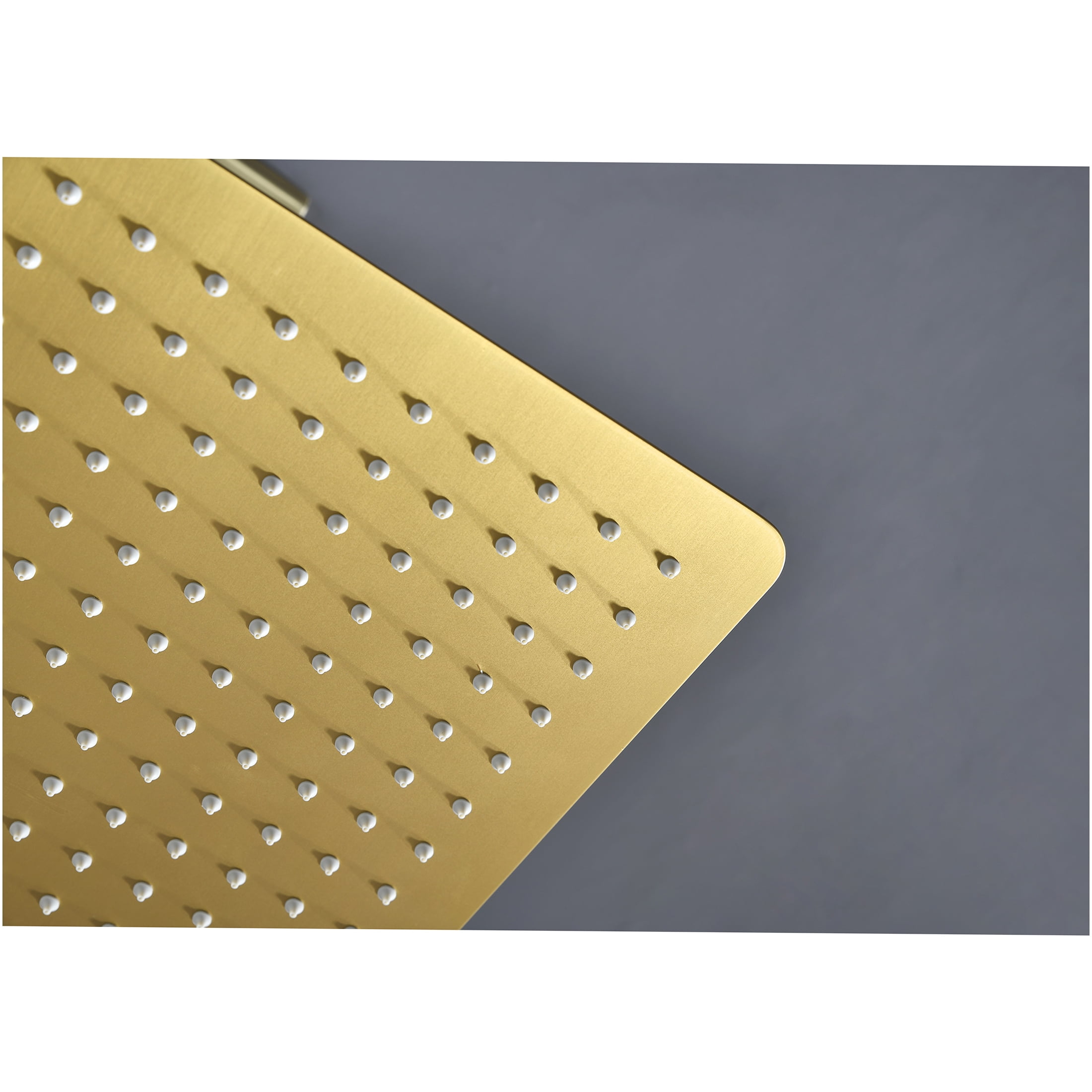 JERFIT 6 Inch Rain Shower Head High Pressure, Brushed Gold Stainless Steel Rainfall Showerhead with Easy Install and Self-Cleaning Nozzles