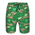 thumbnail image 4 of Yiaed Leopard Print Print Men's Swim Trunks with Lining Quick Dry Sports Shorts Beach Shorts Boardshorts-3X-Large, 4 of 5