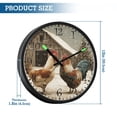 thumbnail image 3 of Voice Activated Clock with Glow Light 12 Inch Large Silent Wall Clock Battery Operated for Home Decor Chicken and Rooster, 3 of 8