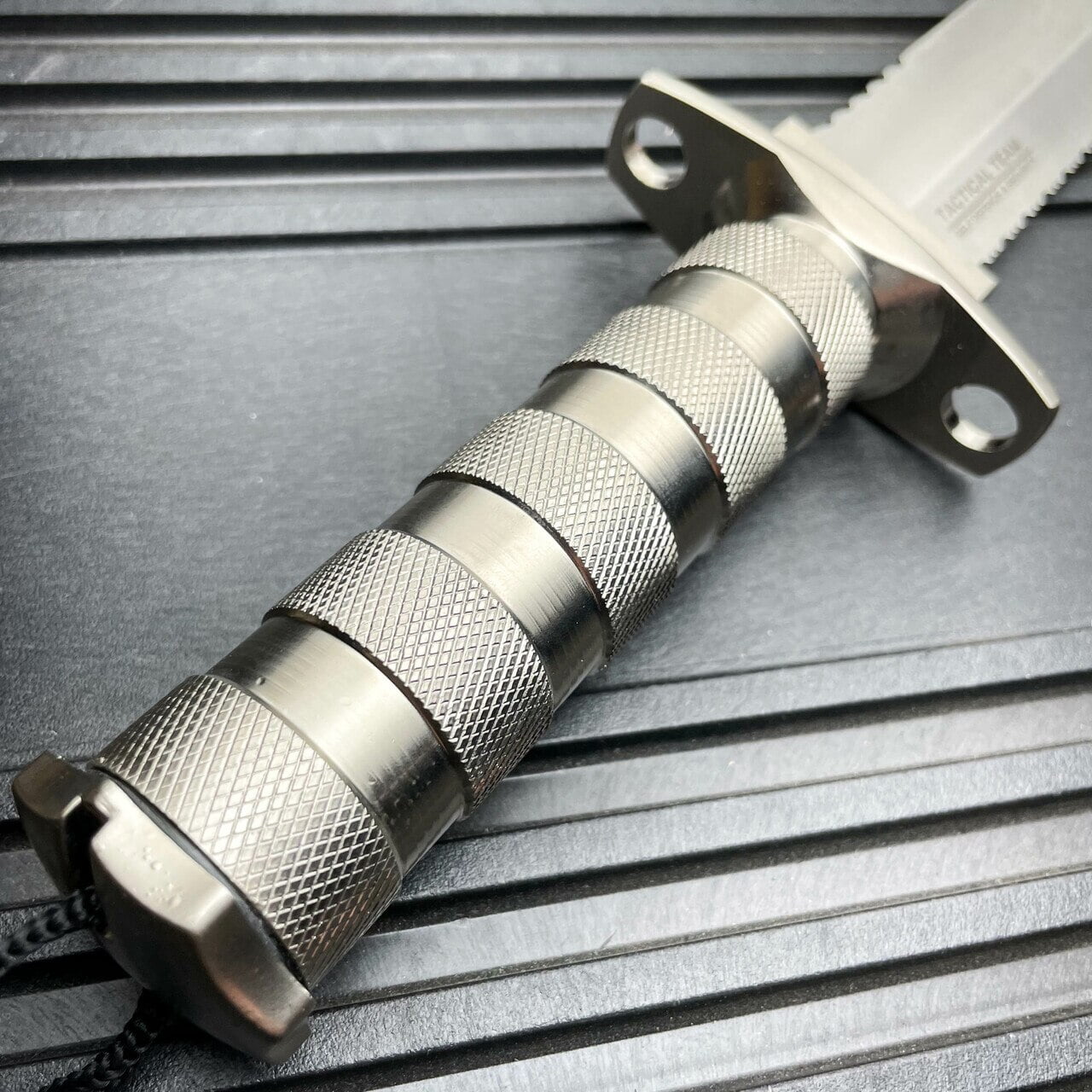12" Tactical Camping Hunting Rambo Fixed Blade Knife Chrome Bowie + Survival KIT