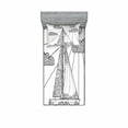 thumbnail image 2 of Ambesonne Nautical Fitted Sheet & Pillow Sham Set, Doodle Boat on Waves, Queen, Black White, 2 of 3