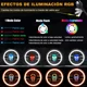 thumbnail image 4 of Par 7'' Faro H4 Ojo De Angel Rgb Drl Para Auto Moto Wrangler, 4 of 8