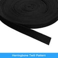 thumbnail image 3 of Twill Tape, 1Pack 11 Yard x 10mm - Cotton Fabric Ribbon, Roll Herringbone Tape for Clothing, Bags (Black), 3 of 5